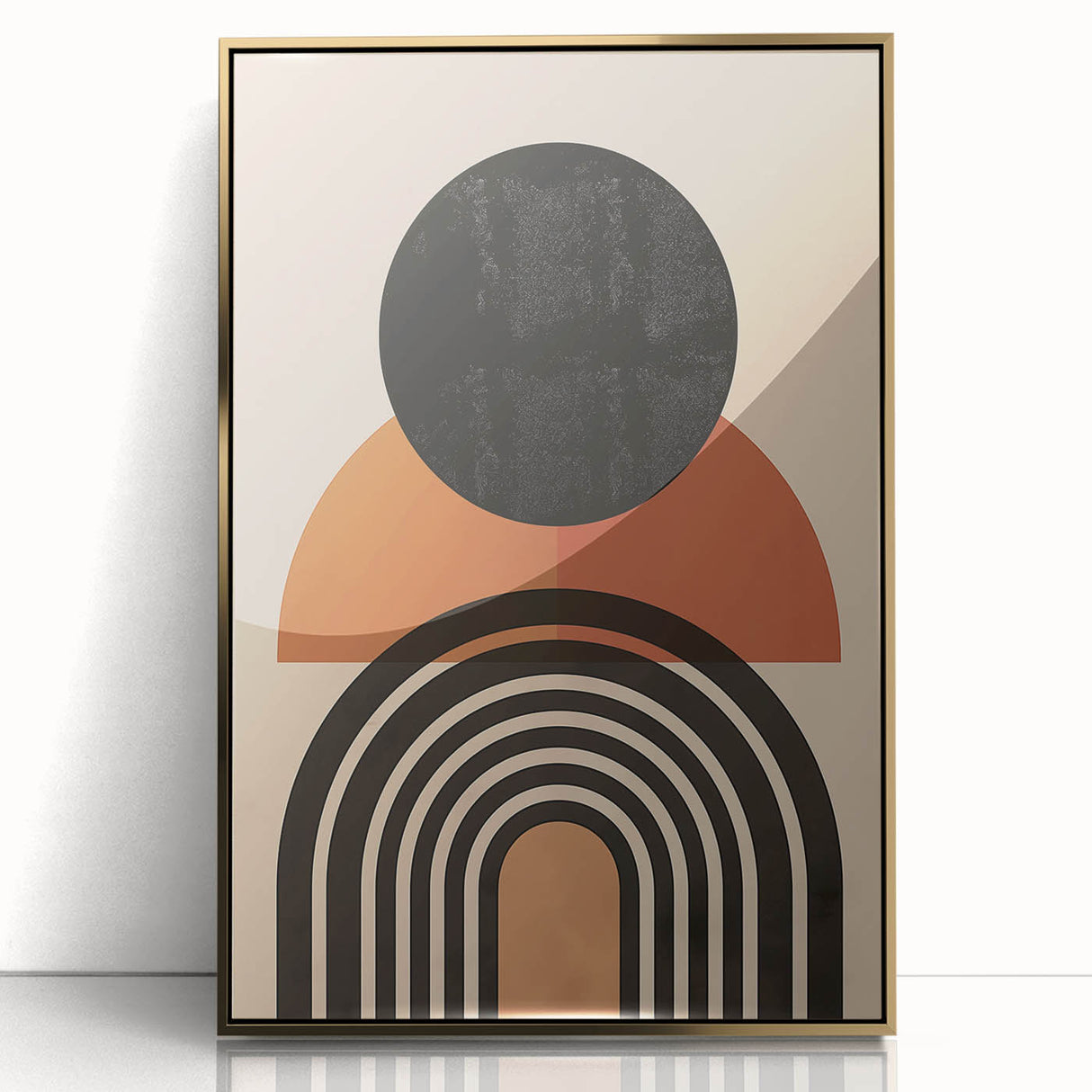 Bohemian Wall Art | Eclectic Boho Decor Canvas | Geometric Circle Design