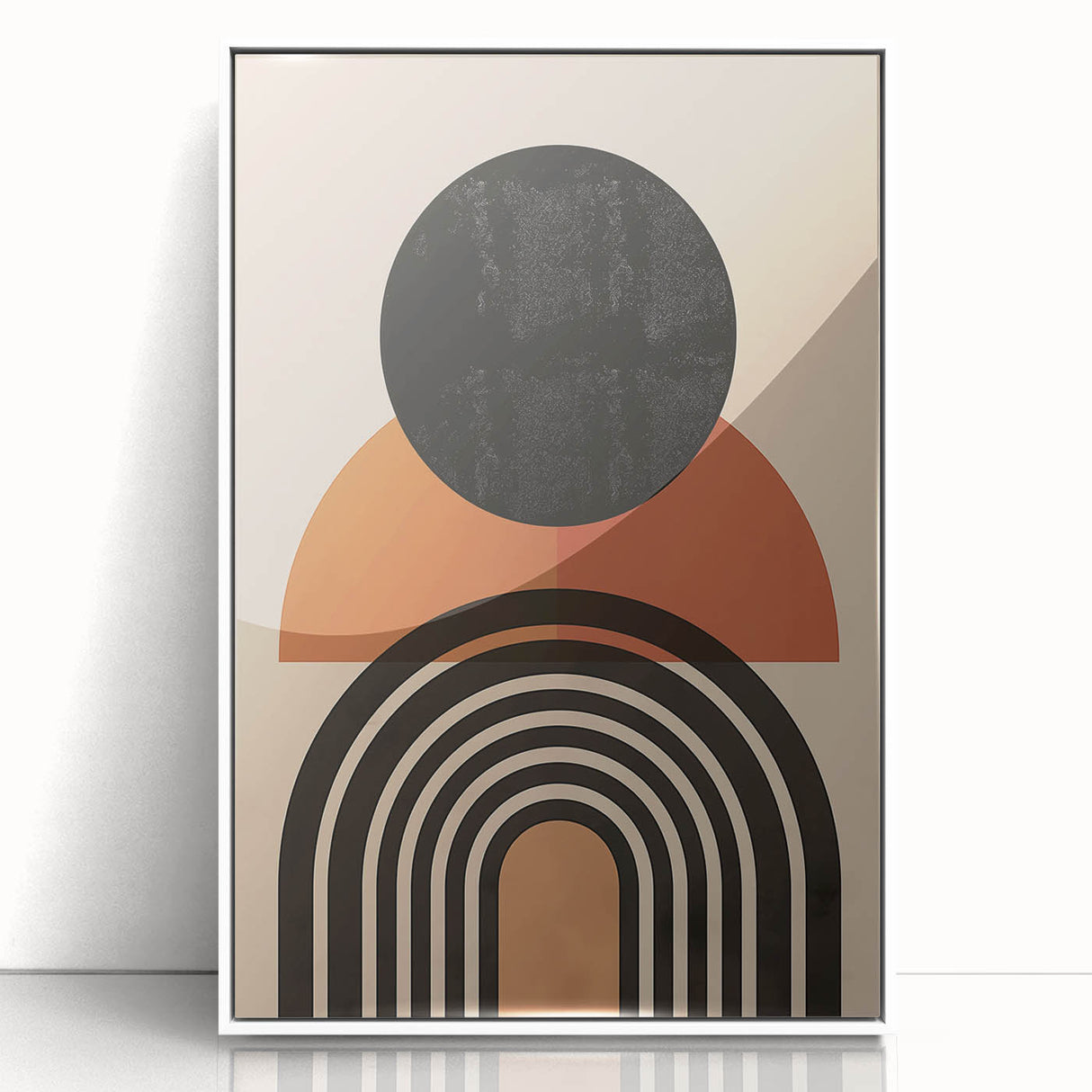 Bohemian Wall Art | Eclectic Boho Decor Canvas | Geometric Circle Design