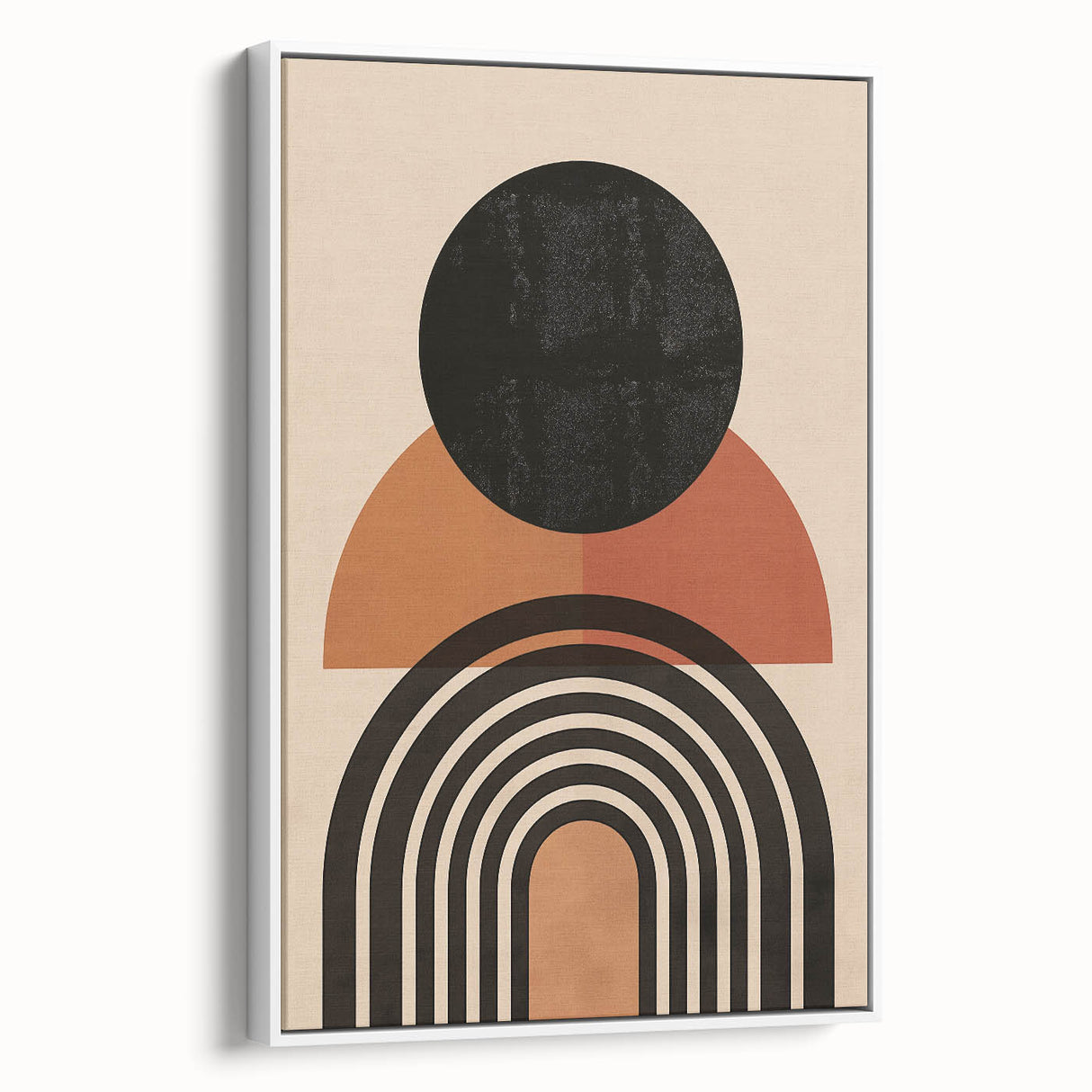 Bohemian Wall Art | Eclectic Boho Decor Canvas | Geometric Circle Design