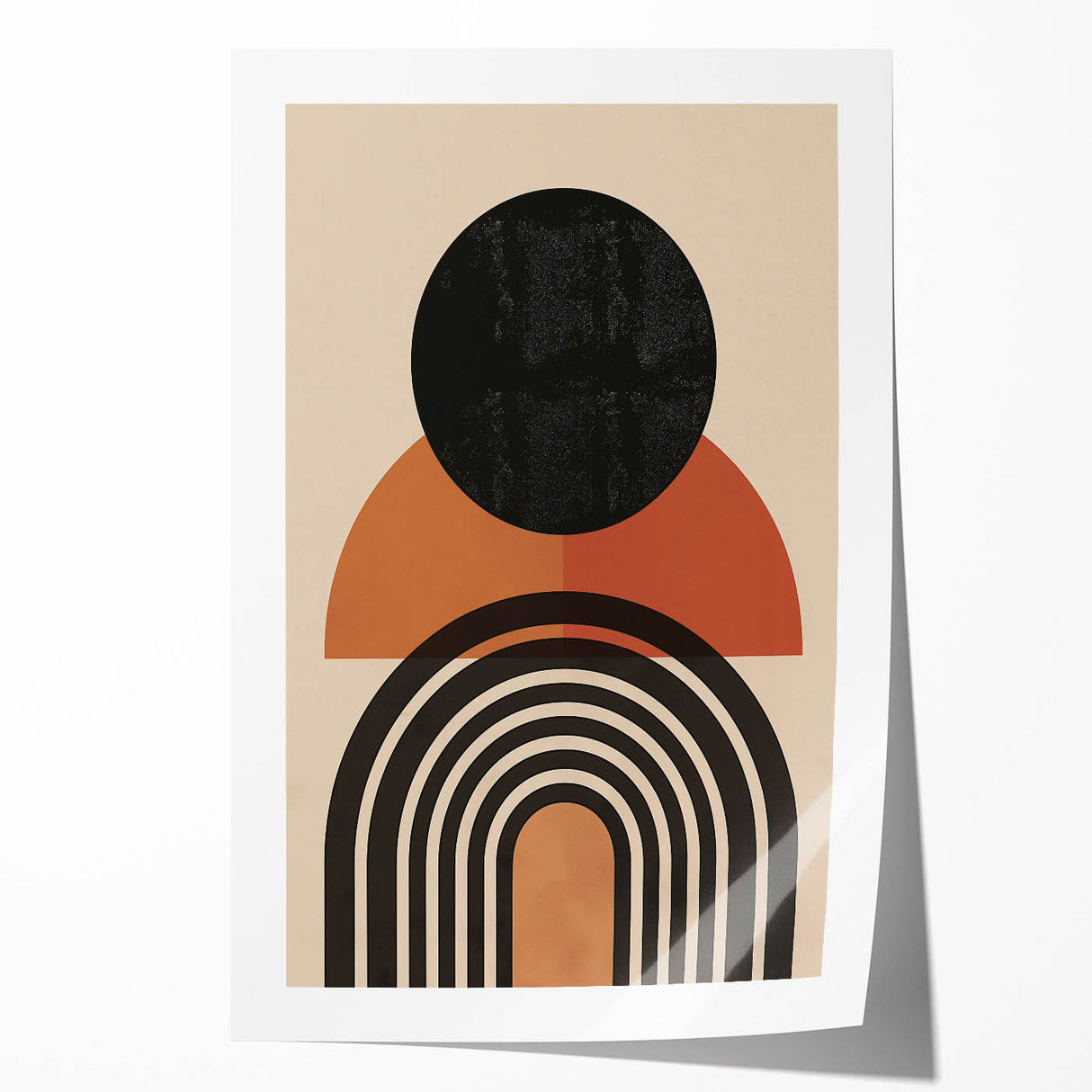 Bohemian Wall Art | Eclectic Boho Decor Canvas | Geometric Circle Design