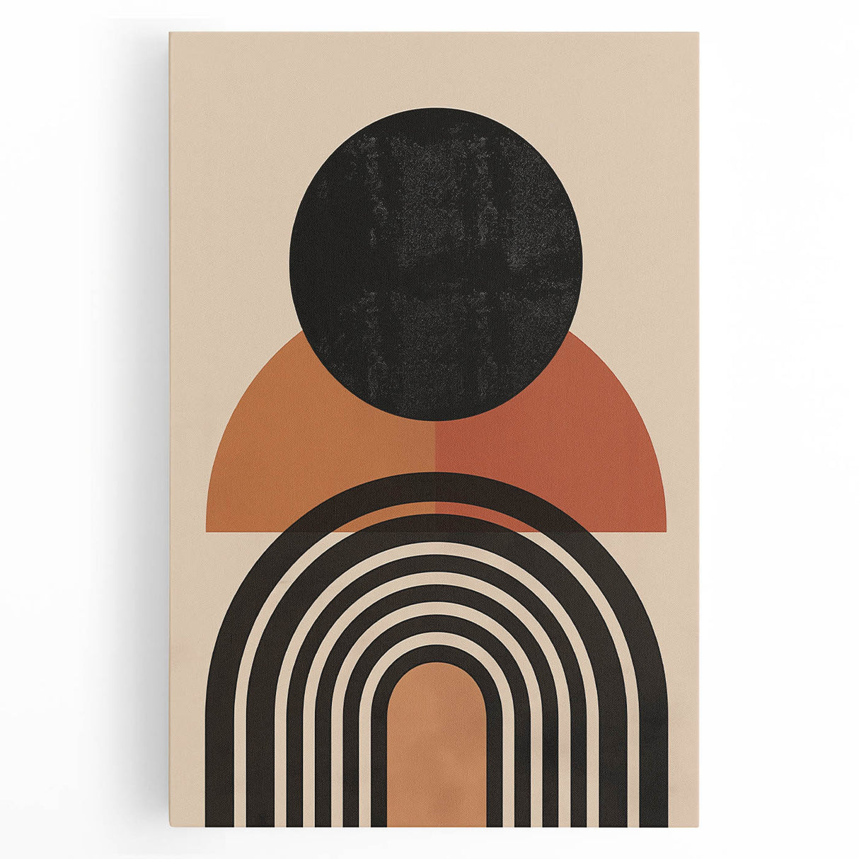 Bohemian Wall Art | Eclectic Boho Decor Canvas | Geometric Circle Design