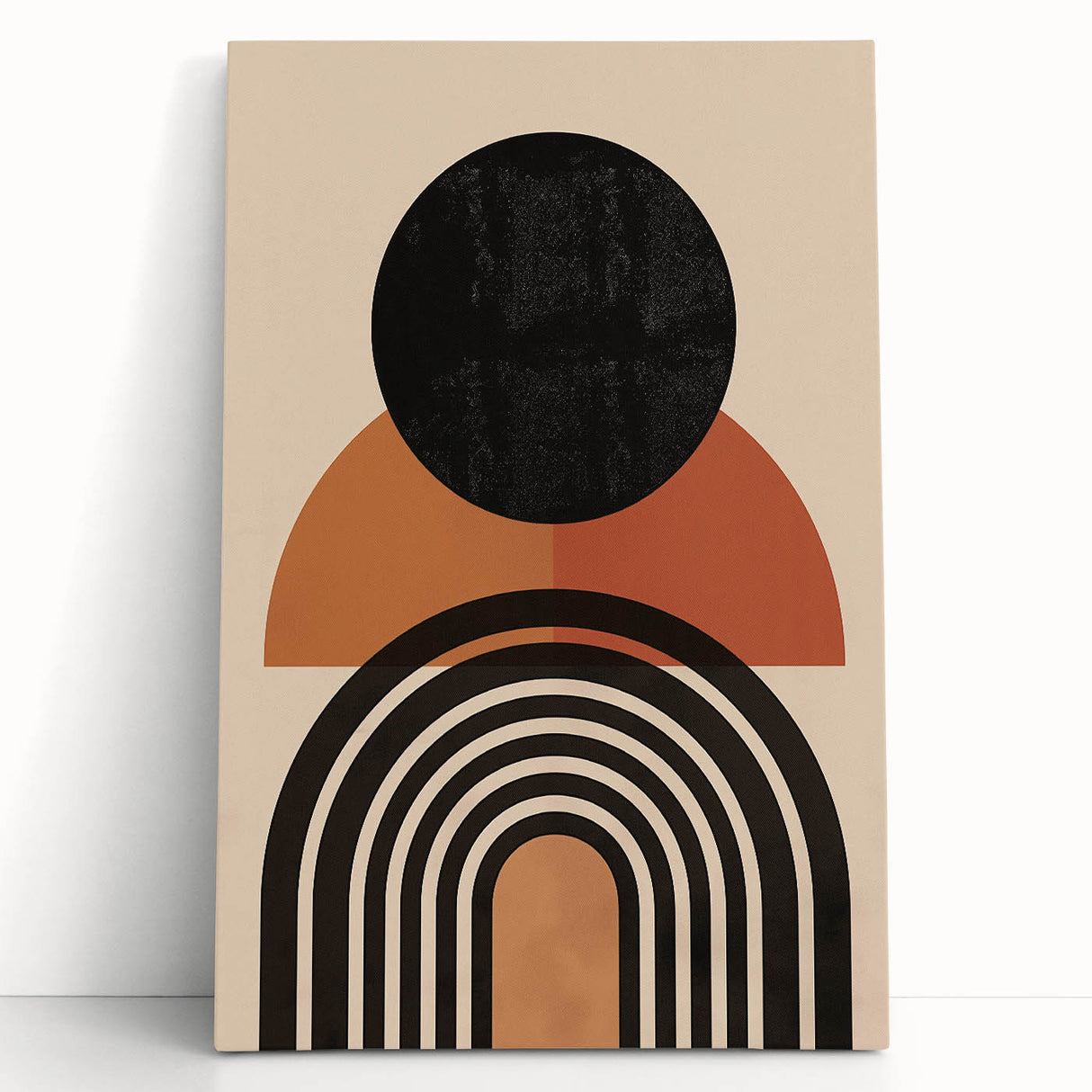 Bohemian Wall Art | Eclectic Boho Decor Canvas | Geometric Circle Design