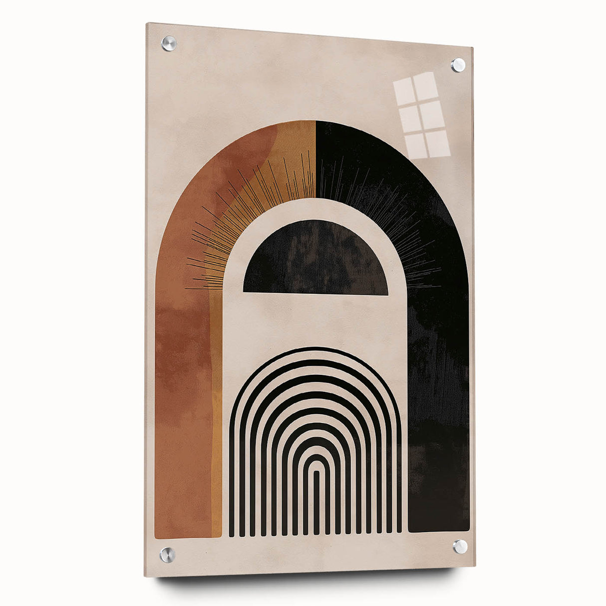 Bohemian Wall Art | Eclectic Boho Decor Canvas | Abstract Arch Design