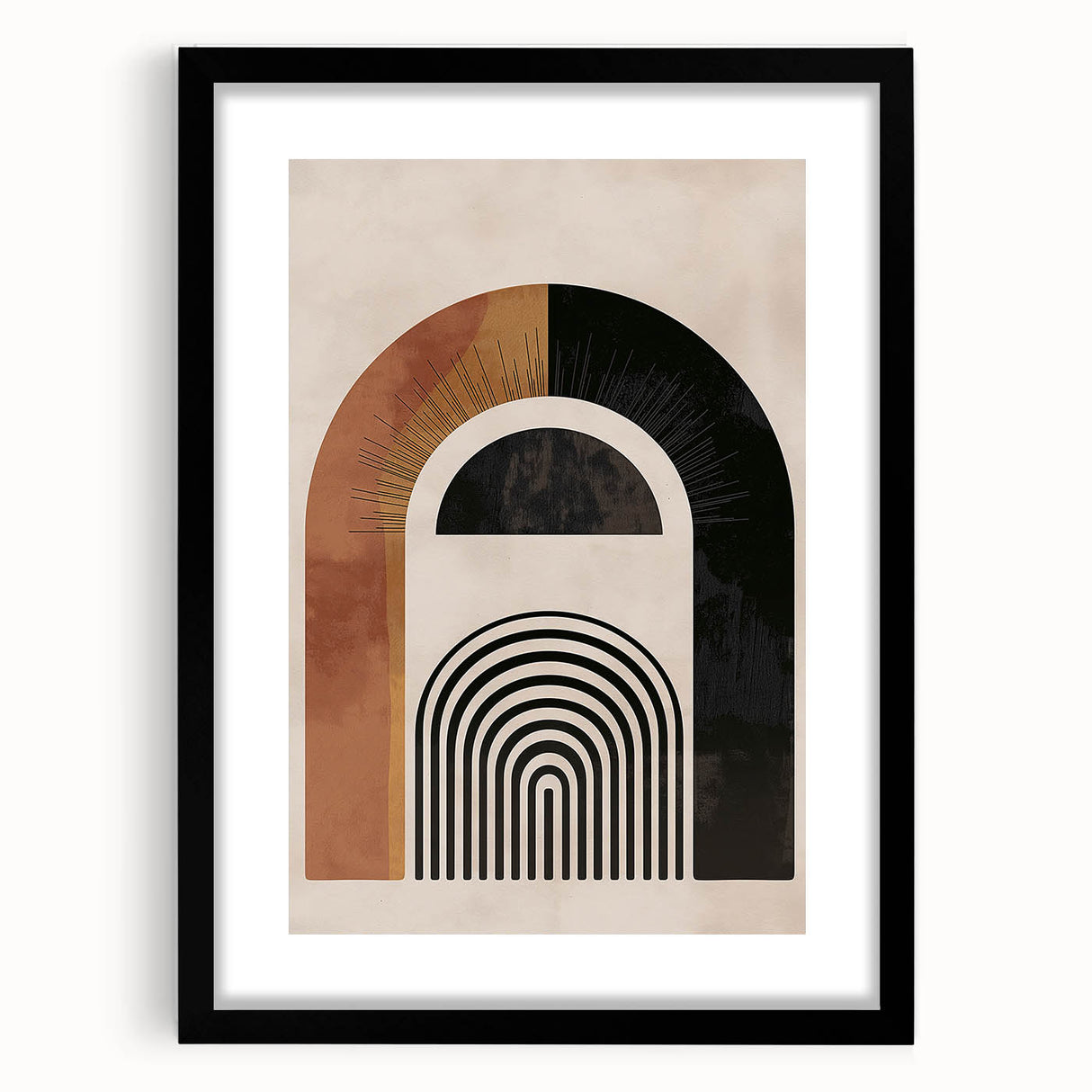 Bohemian Wall Art | Eclectic Boho Decor Canvas | Abstract Arch Design