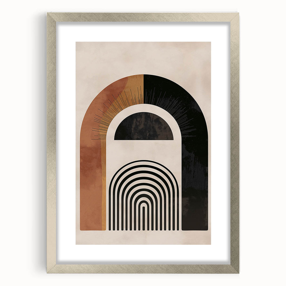 Bohemian Wall Art | Eclectic Boho Decor Canvas | Abstract Arch Design