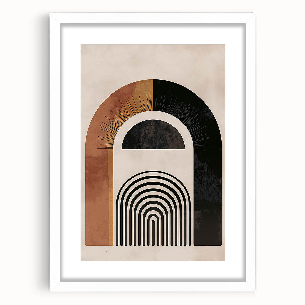 Bohemian Wall Art | Eclectic Boho Decor Canvas | Abstract Arch Design