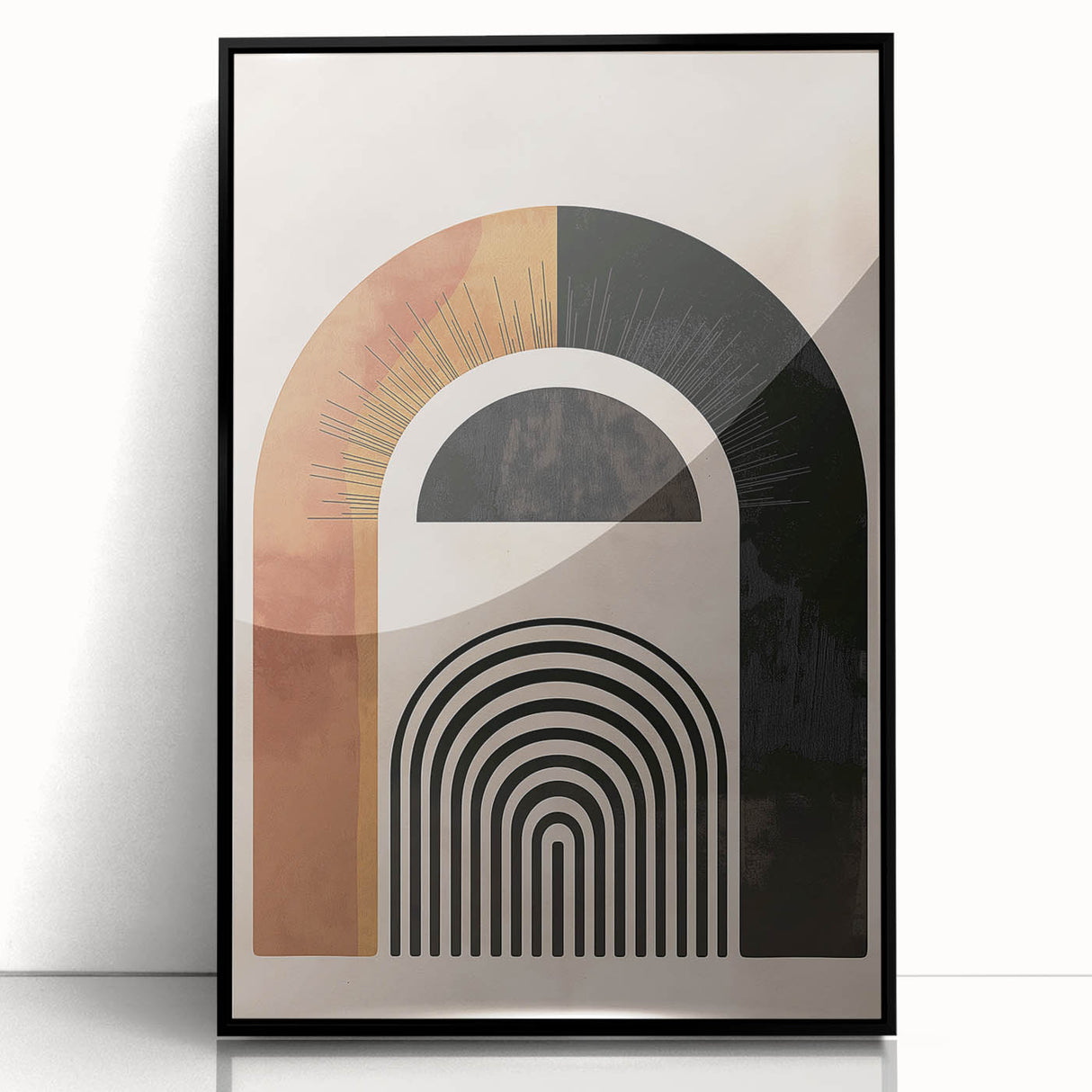 Bohemian Wall Art | Eclectic Boho Decor Canvas | Abstract Arch Design