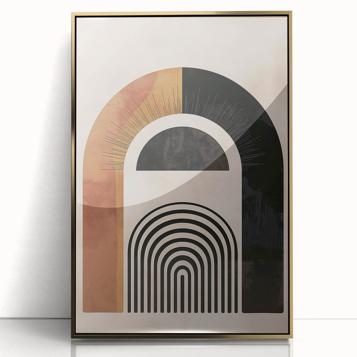 Bohemian Wall Art | Eclectic Boho Decor Canvas | Abstract Arch Design