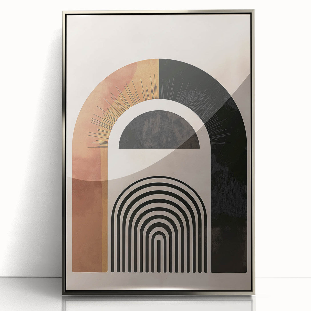 Bohemian Wall Art | Eclectic Boho Decor Canvas | Abstract Arch Design