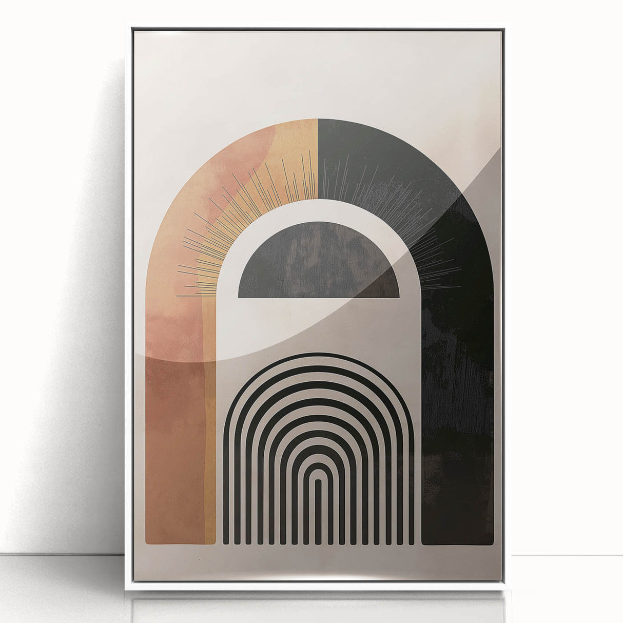 Bohemian Wall Art | Eclectic Boho Decor Canvas | Abstract Arch Design