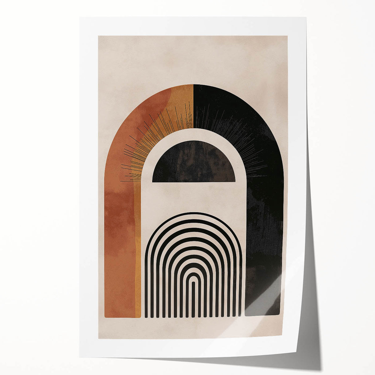 Bohemian Wall Art | Eclectic Boho Decor Canvas | Abstract Arch Design