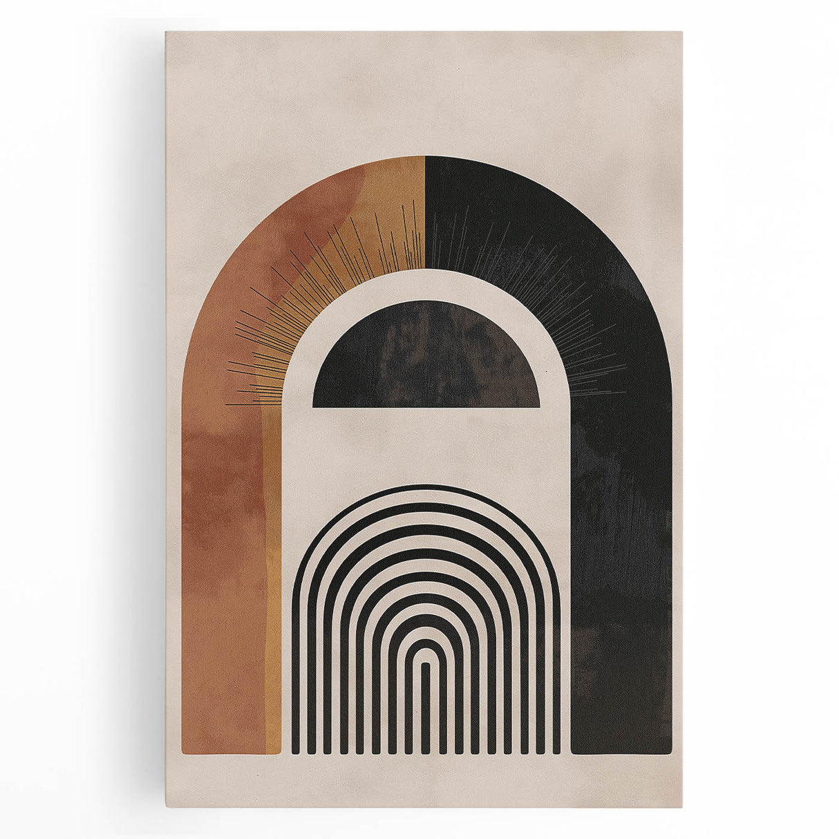 Bohemian Wall Art | Eclectic Boho Decor Canvas | Abstract Arch Design