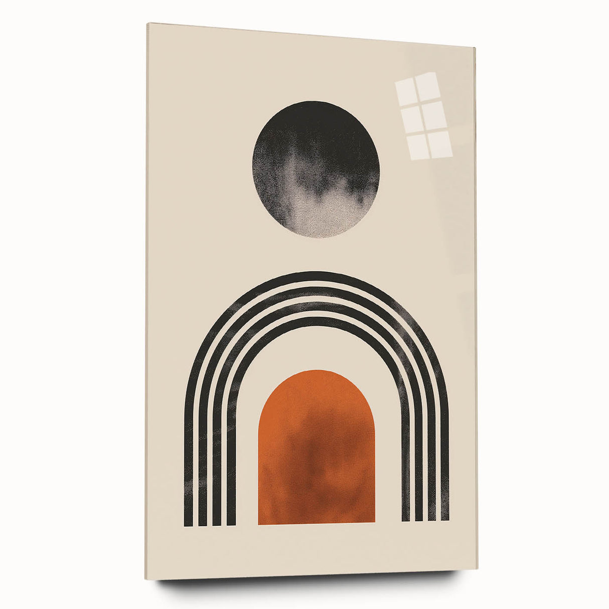 Boho Wall Art | Artistic Bohemian Decor | Geometric Circle and Arch Design