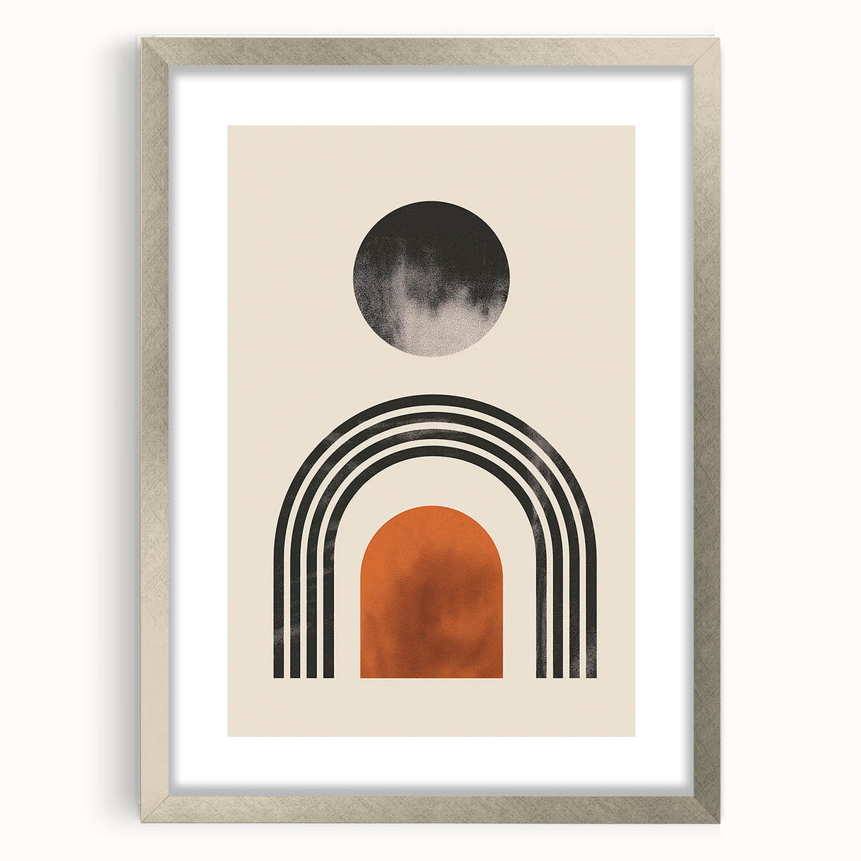 Boho Wall Art | Artistic Bohemian Decor | Geometric Circle and Arch Design