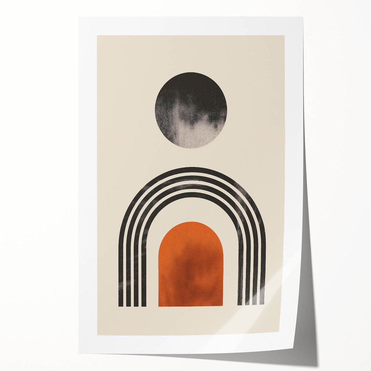 Boho Wall Art | Artistic Bohemian Decor | Geometric Circle and Arch Design