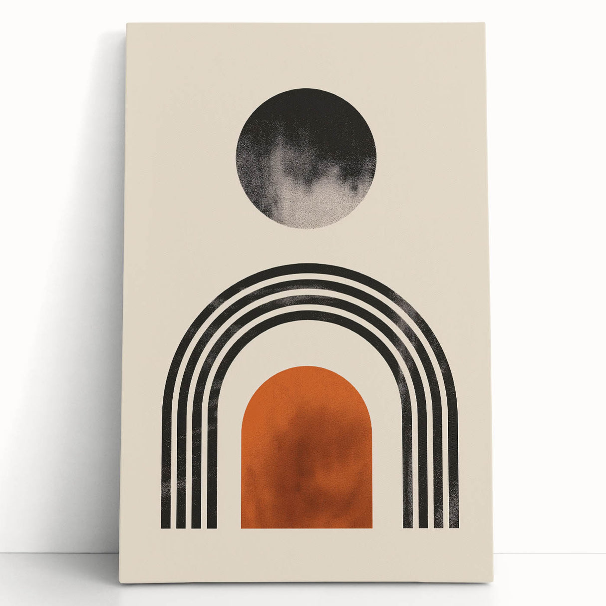 Boho Wall Art | Artistic Bohemian Decor | Geometric Circle and Arch Design