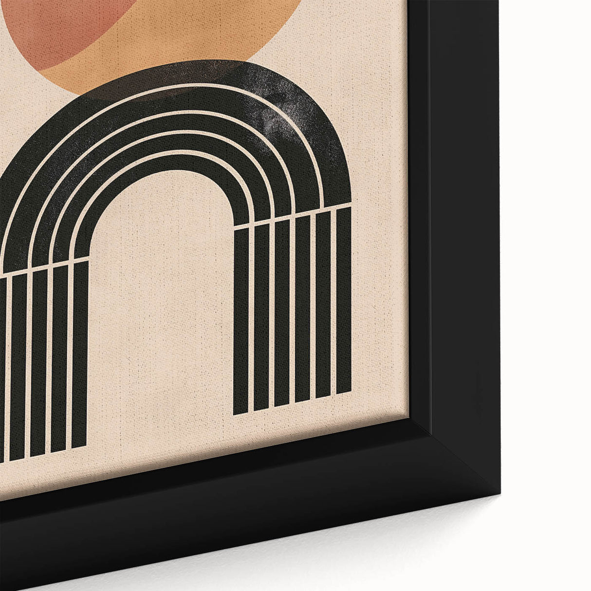 Bohemian Wall Art | Eclectic Boho Decor Canvas | Circle and Arch Design