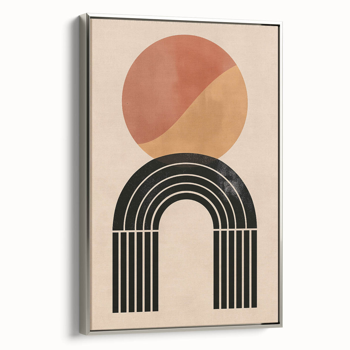 Bohemian Wall Art | Eclectic Boho Decor Canvas | Circle and Arch Design