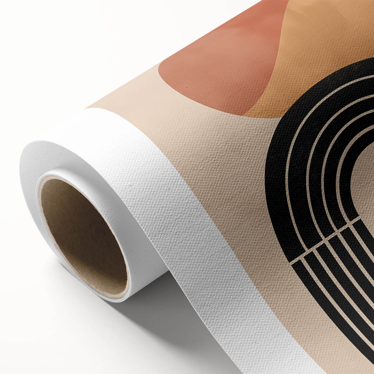 Bohemian Wall Art | Eclectic Boho Decor Canvas | Circle and Arch Design