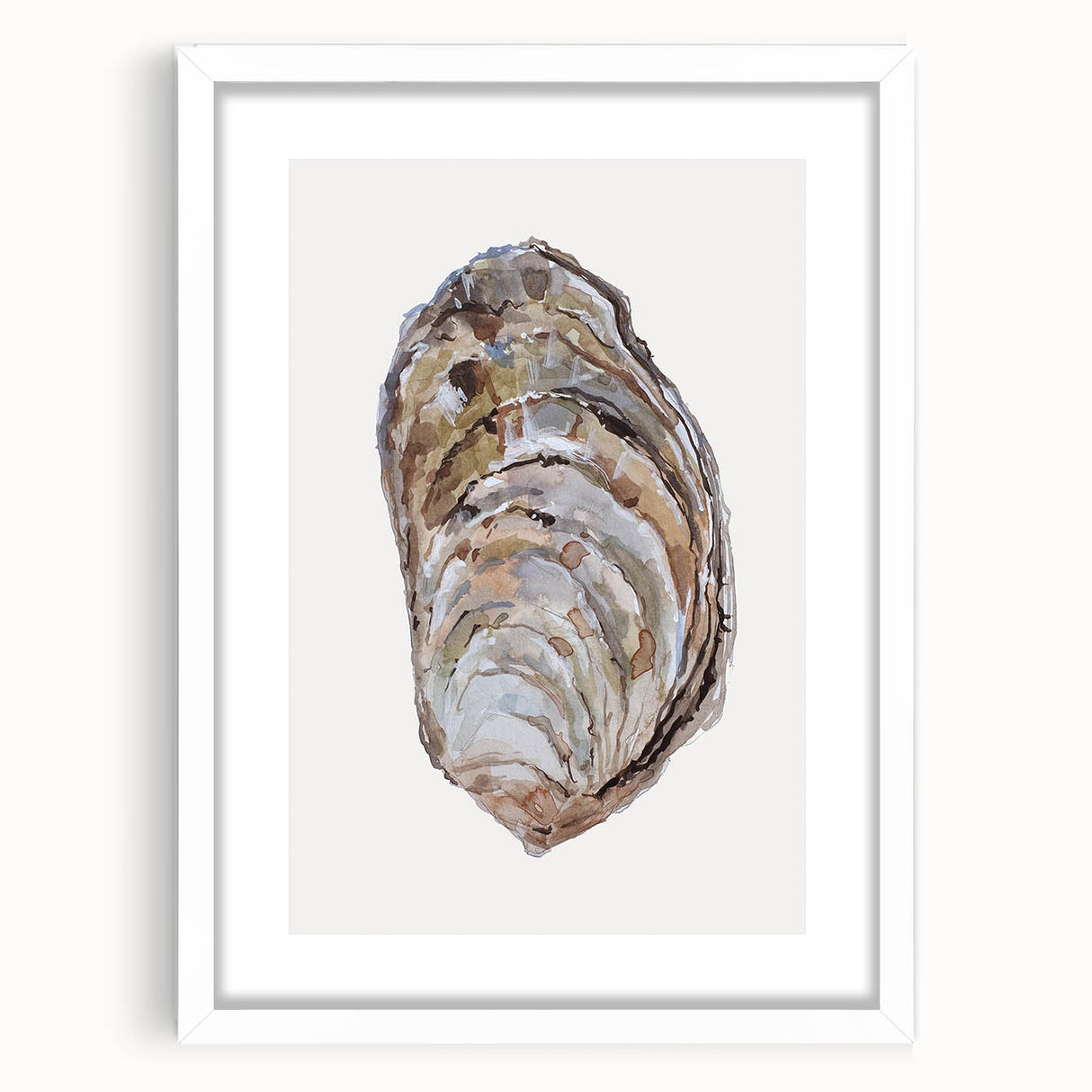 Coastal Wall Art - Nautical Oyster Shell Design for Seaside Living Decor
