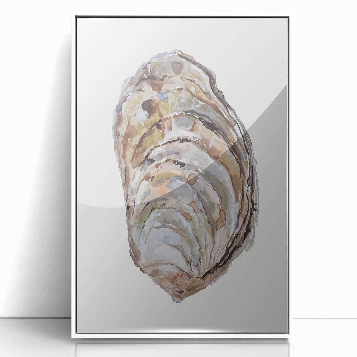 Coastal Wall Art - Nautical Oyster Shell Design for Seaside Living Decor