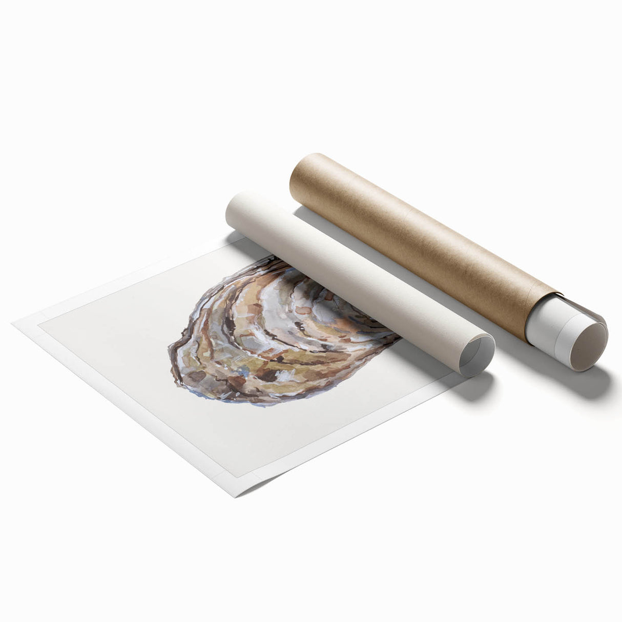 Coastal Wall Art - Nautical Oyster Shell Design for Seaside Living Decor