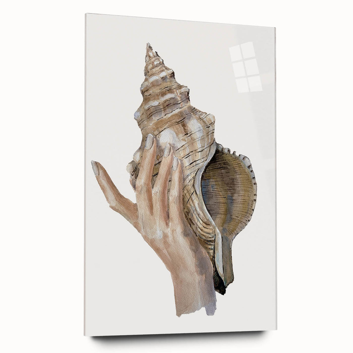 Coastal Wall Art - Nautical Conch Shell Print for Beach-Themed Decor