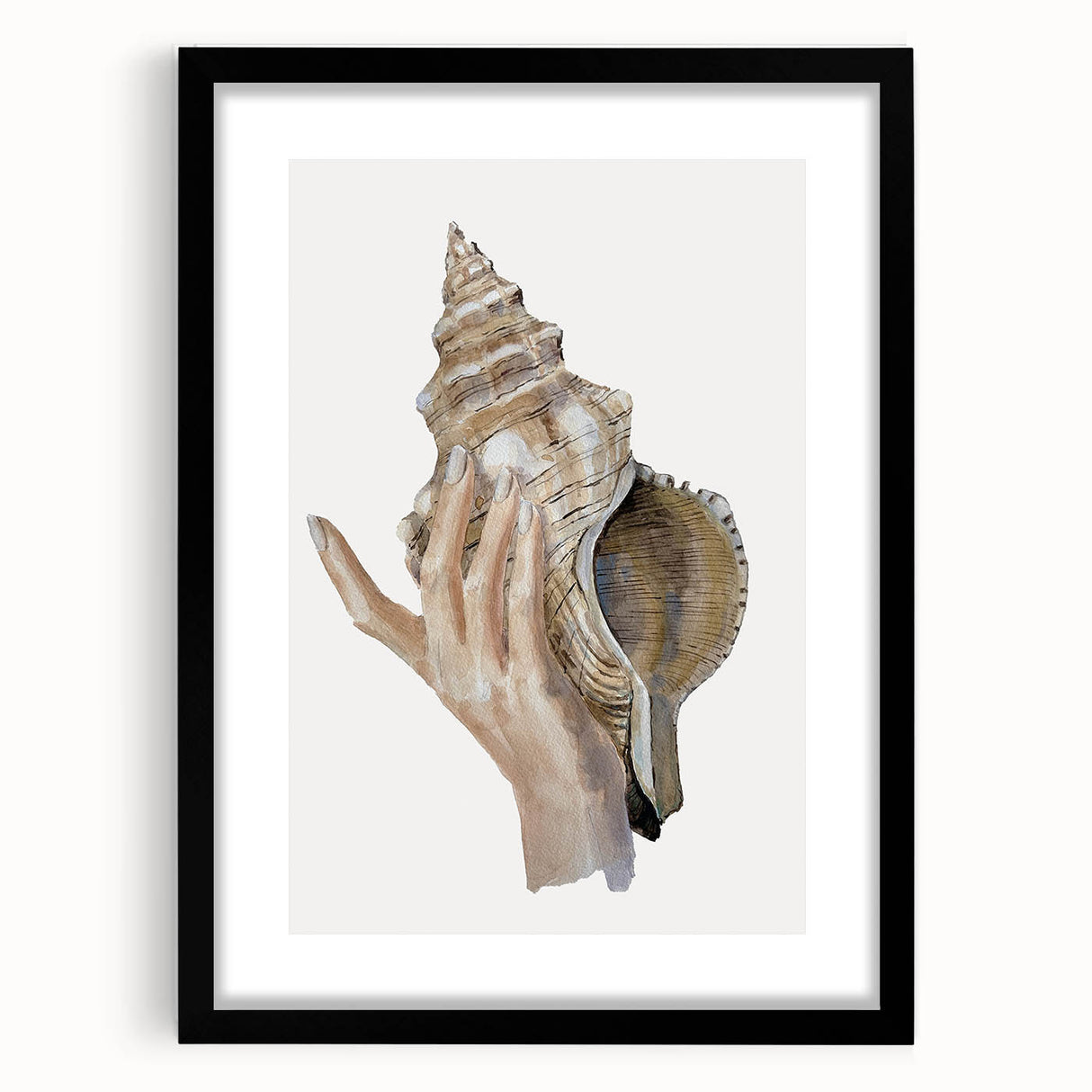 Coastal Wall Art - Nautical Conch Shell Print for Beach-Themed Decor