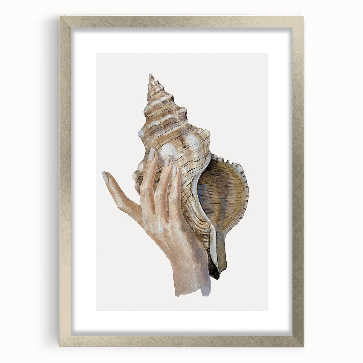 Coastal Wall Art - Nautical Conch Shell Print for Beach-Themed Decor