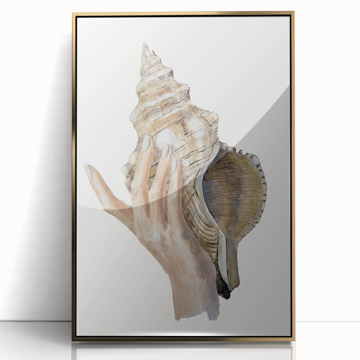 Coastal Wall Art - Nautical Conch Shell Print for Beach-Themed Decor