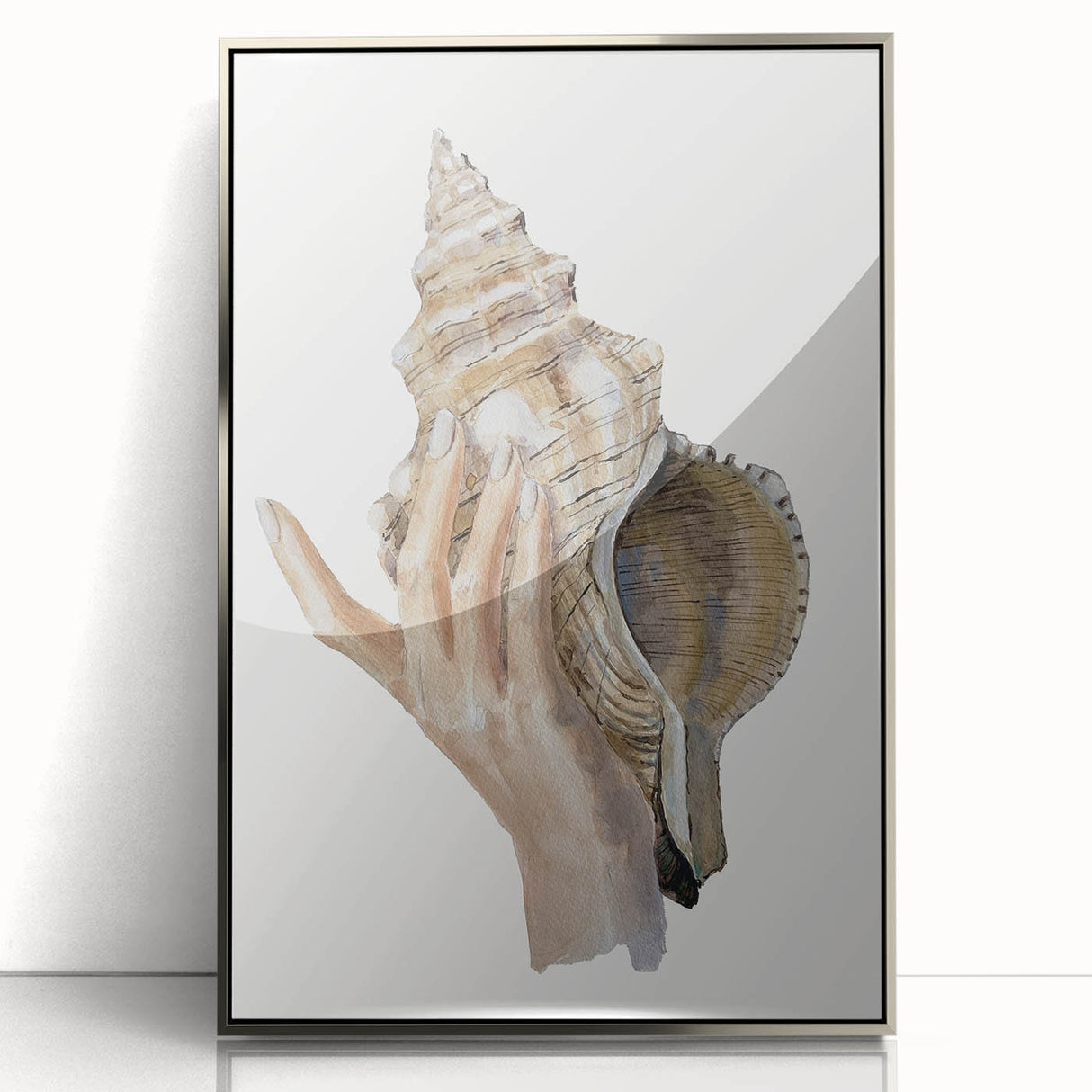 Coastal Wall Art - Nautical Conch Shell Print for Beach-Themed Decor