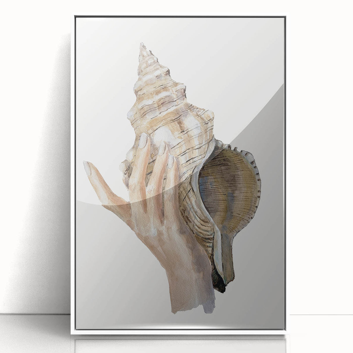 Coastal Wall Art - Nautical Conch Shell Print for Beach-Themed Decor