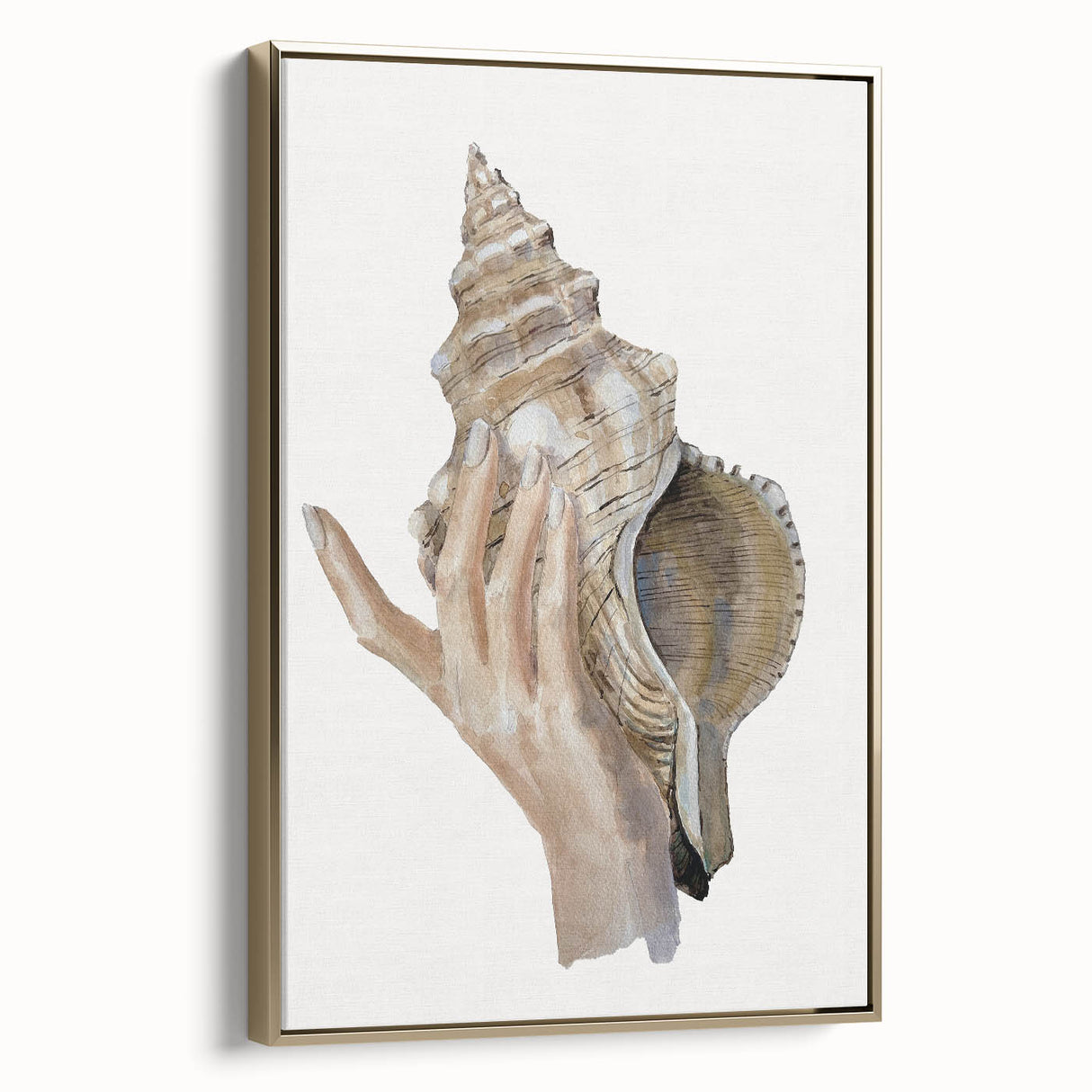 Coastal Wall Art - Nautical Conch Shell Print for Beach-Themed Decor
