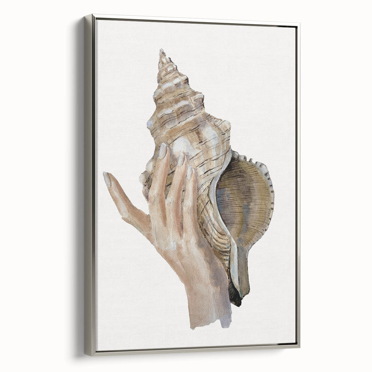 Coastal Wall Art - Nautical Conch Shell Print for Beach-Themed Decor