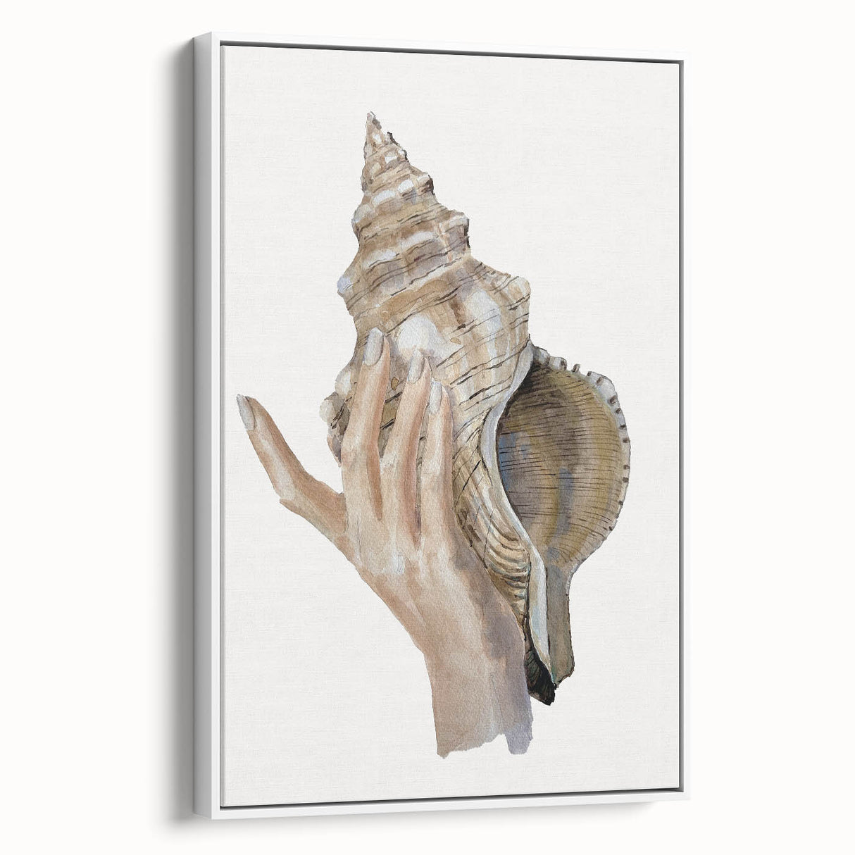 Coastal Wall Art - Nautical Conch Shell Print for Beach-Themed Decor