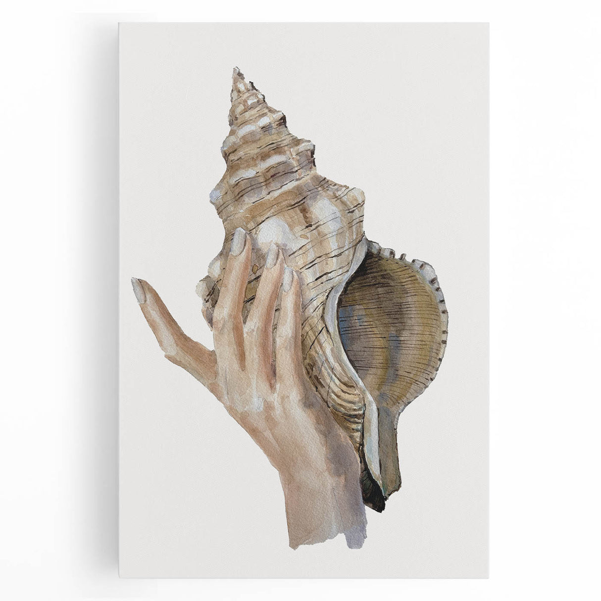 Coastal Wall Art - Nautical Conch Shell Print for Beach-Themed Decor