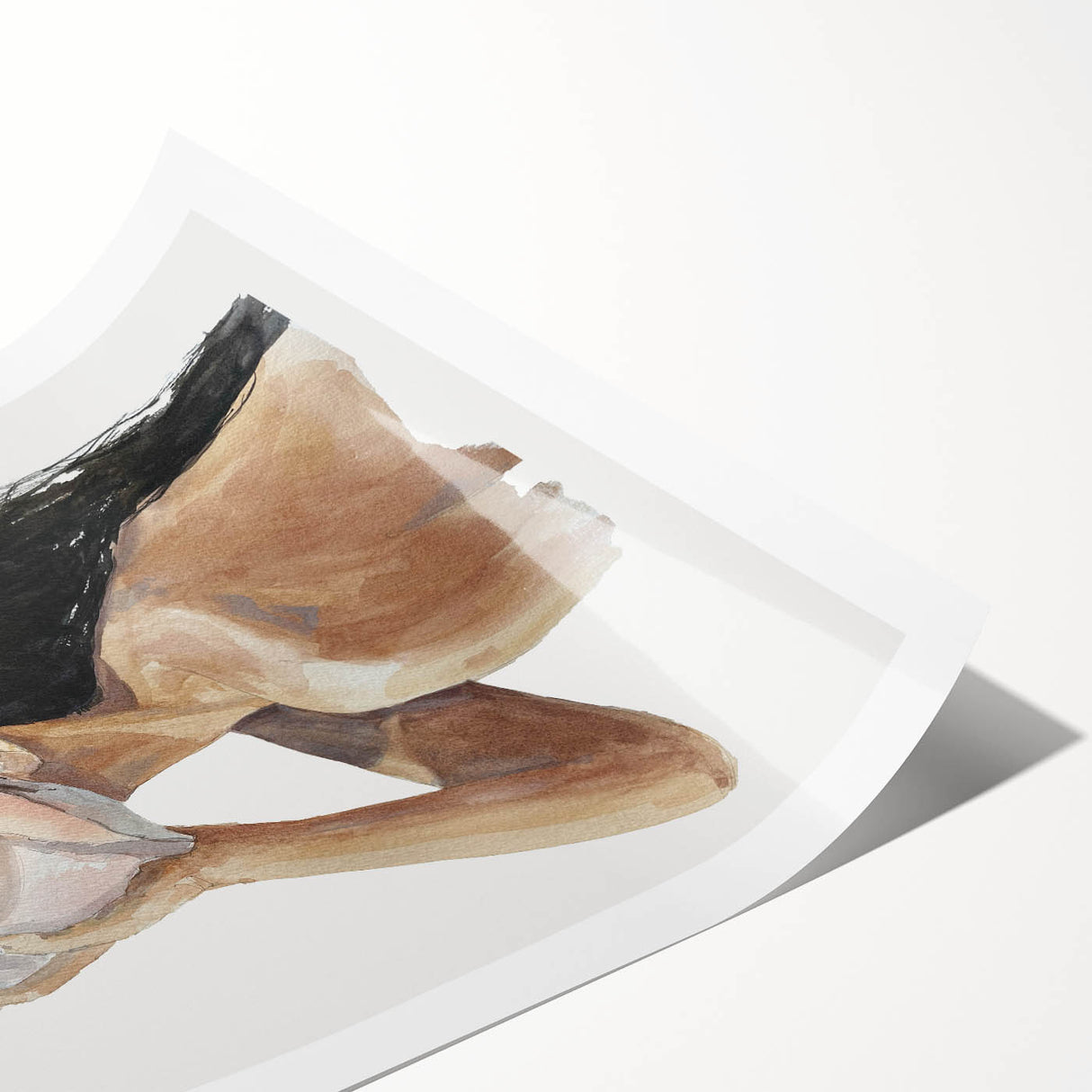 Coastal Wall Art - Woman with Conch Shell Beach-Themed Nautical Print