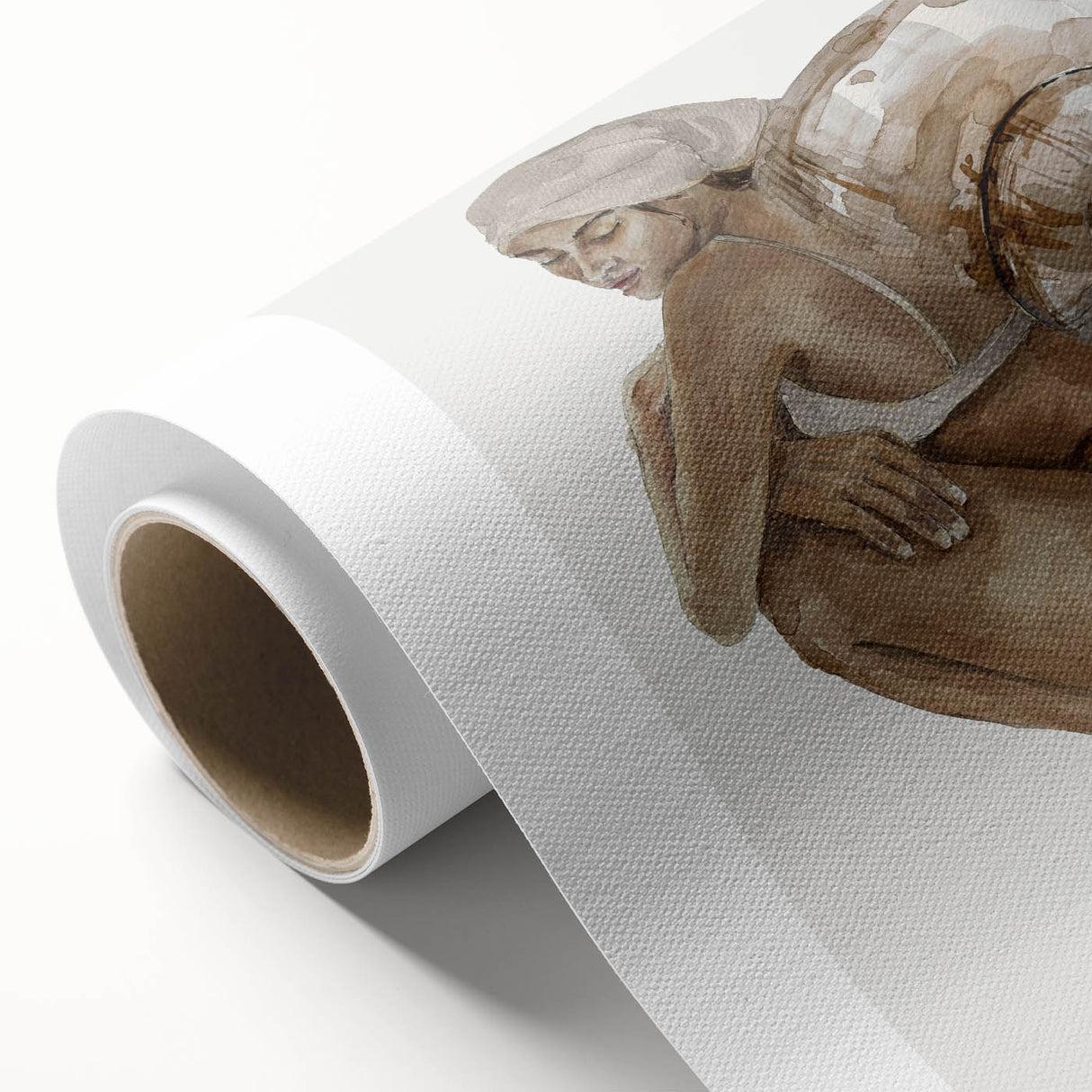 Coastal Wall Art - Woman with Snail Shell Beach-Themed Nautical Print