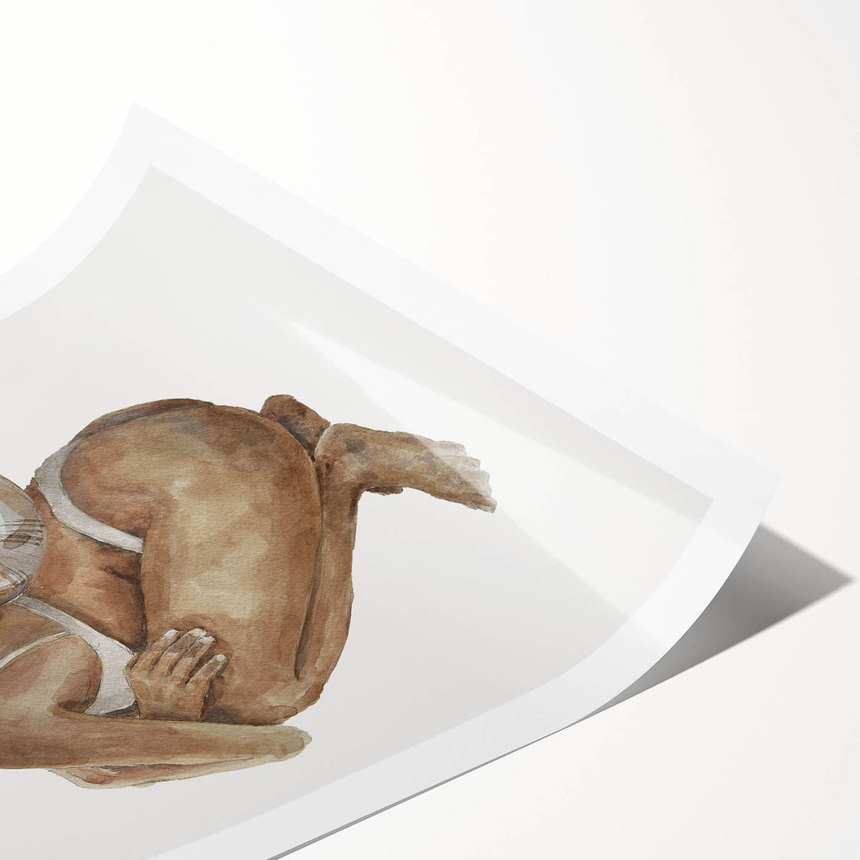 Coastal Wall Art - Woman with Snail Shell Beach-Themed Nautical Print