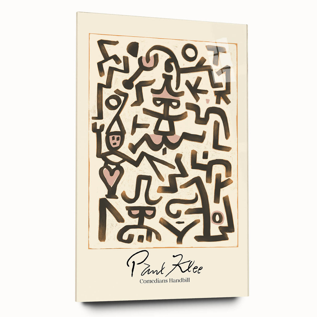 Modern Abstract Wall Art – Paul Klee-Inspired "Comedians Handbill" Print