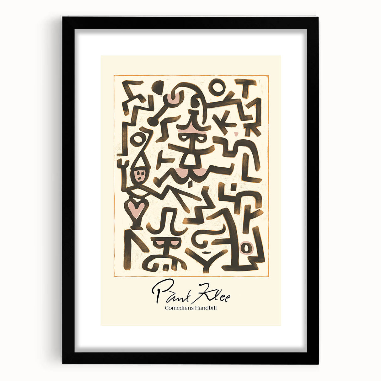 Modern Abstract Wall Art – Paul Klee-Inspired "Comedians Handbill" Print