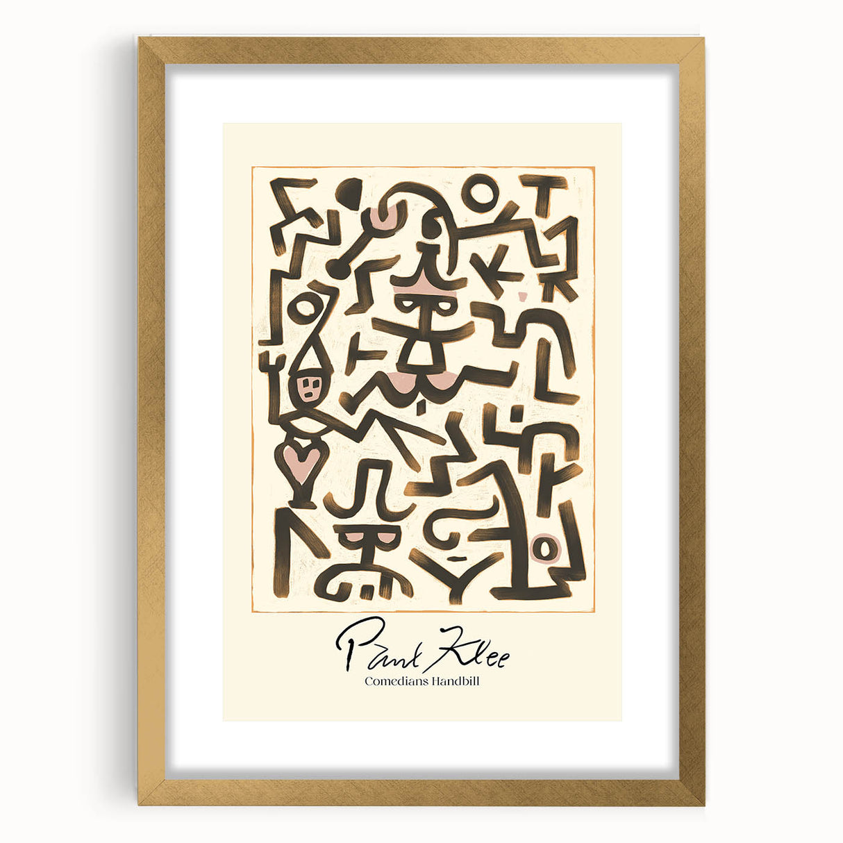 Modern Abstract Wall Art – Paul Klee-Inspired "Comedians Handbill" Print