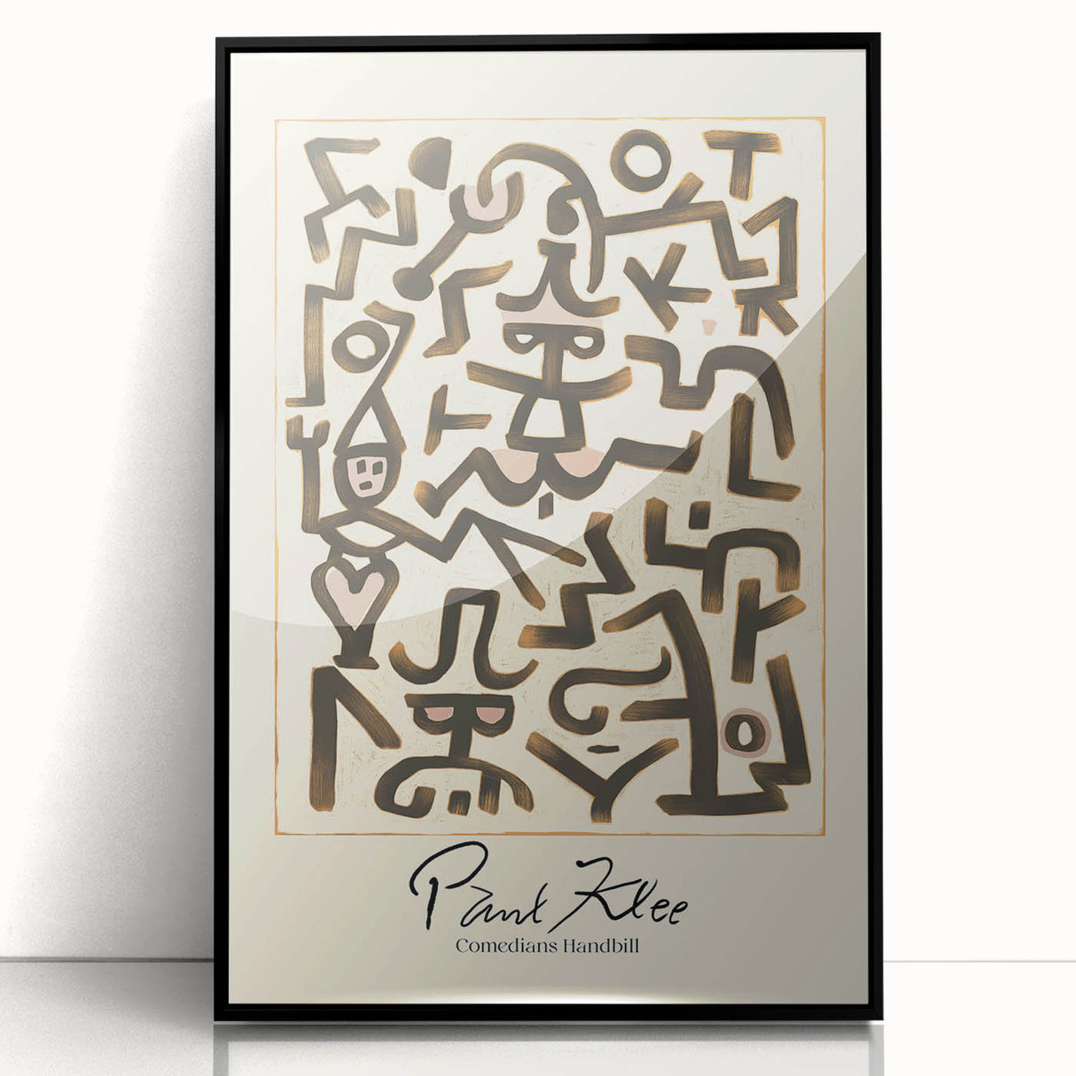 Modern Abstract Wall Art – Paul Klee-Inspired "Comedians Handbill" Print