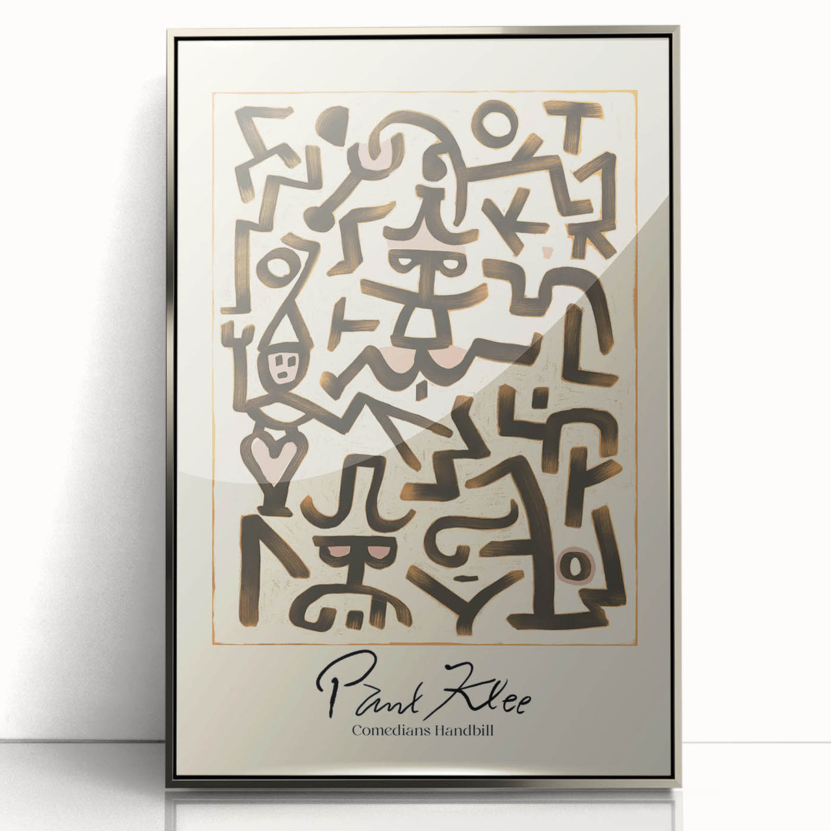 Modern Abstract Wall Art – Paul Klee-Inspired "Comedians Handbill" Print