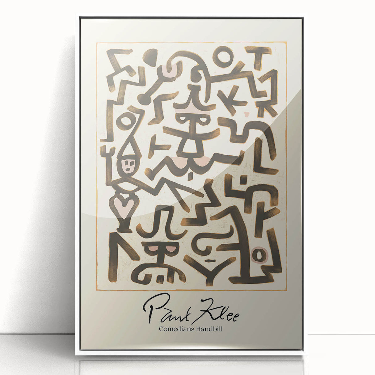 Modern Abstract Wall Art – Paul Klee-Inspired "Comedians Handbill" Print
