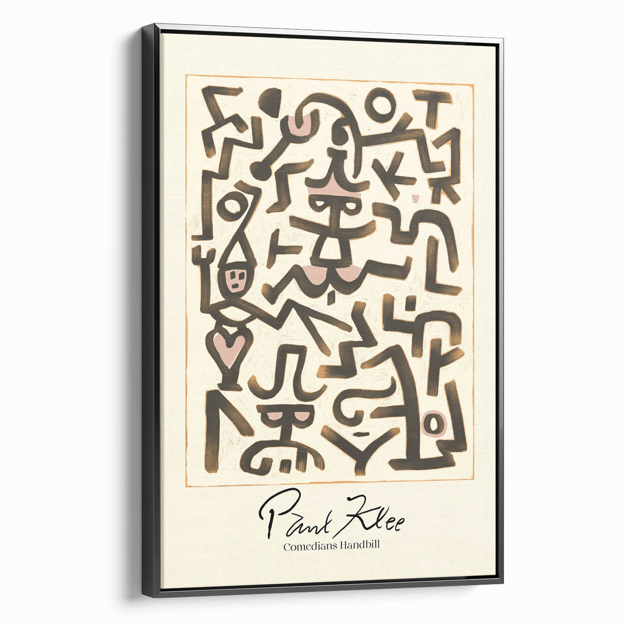 Modern Abstract Wall Art – Paul Klee-Inspired "Comedians Handbill" Print