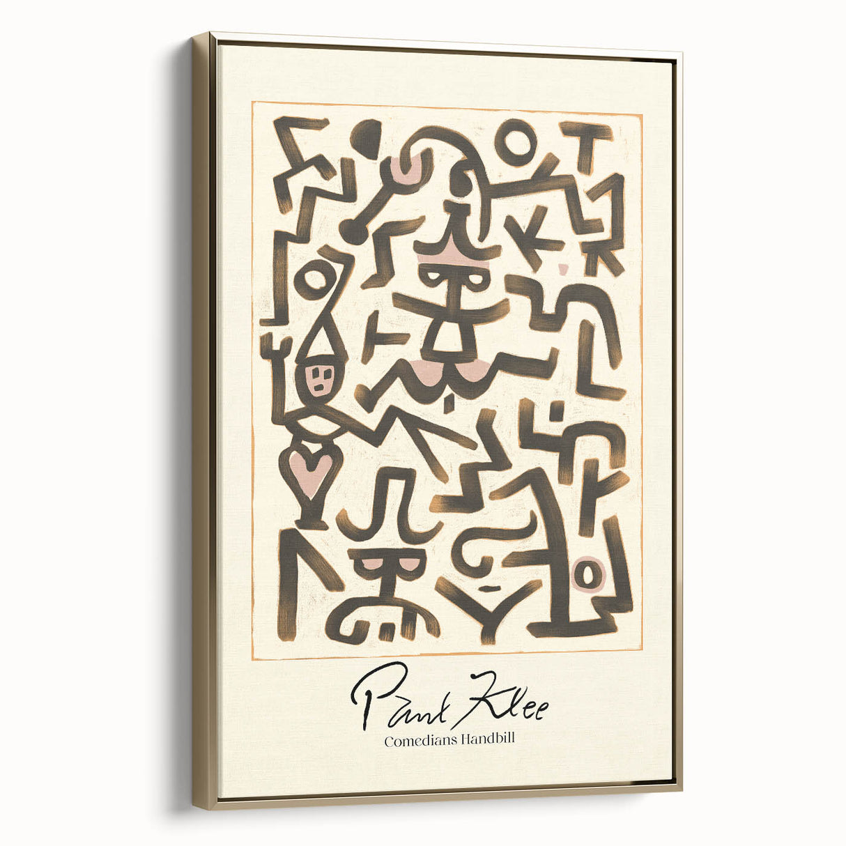 Modern Abstract Wall Art – Paul Klee-Inspired "Comedians Handbill" Print
