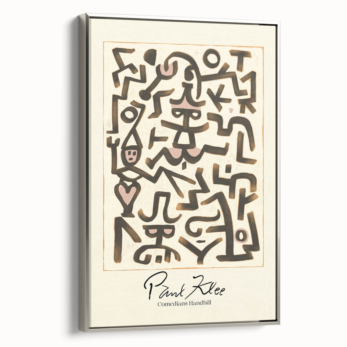 Modern Abstract Wall Art – Paul Klee-Inspired "Comedians Handbill" Print