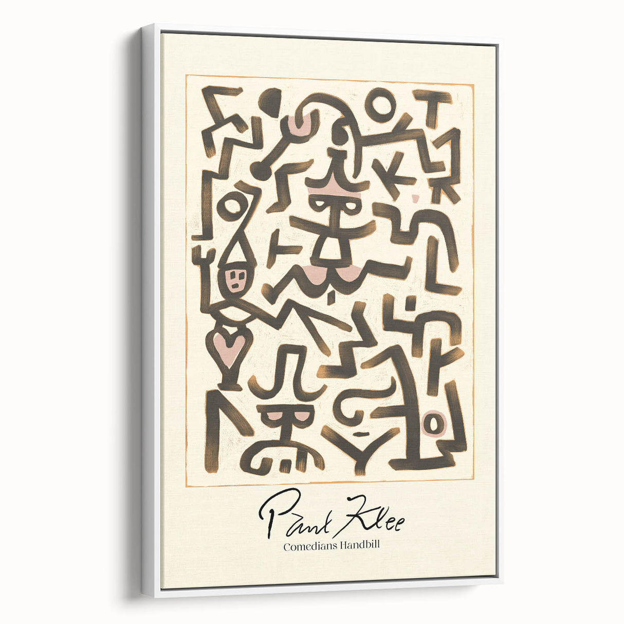 Modern Abstract Wall Art – Paul Klee-Inspired "Comedians Handbill" Print