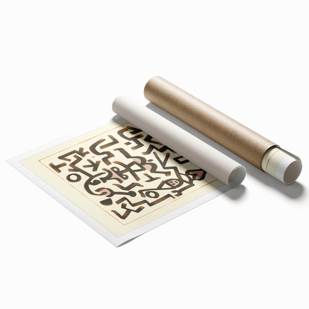 Modern Abstract Wall Art – Paul Klee-Inspired "Comedians Handbill" Print